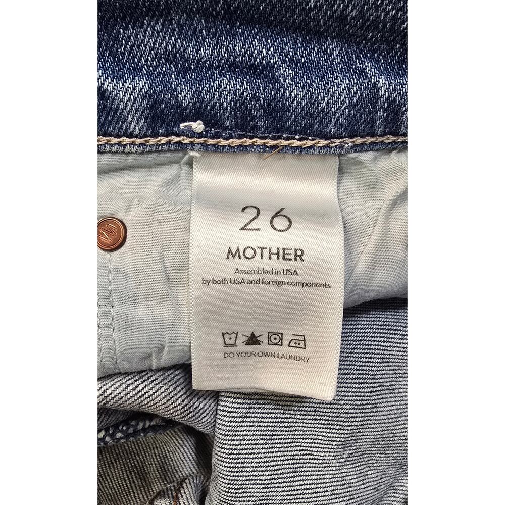 MOTHER Superior The Ditcher Crop Jeans Running With Scissors Button Fly Size 26 - Picture 6 of 11